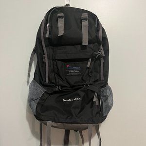 Mountaintop Hiking Backpack 40L | Black & Gray | Backpacking | Carry On Travel